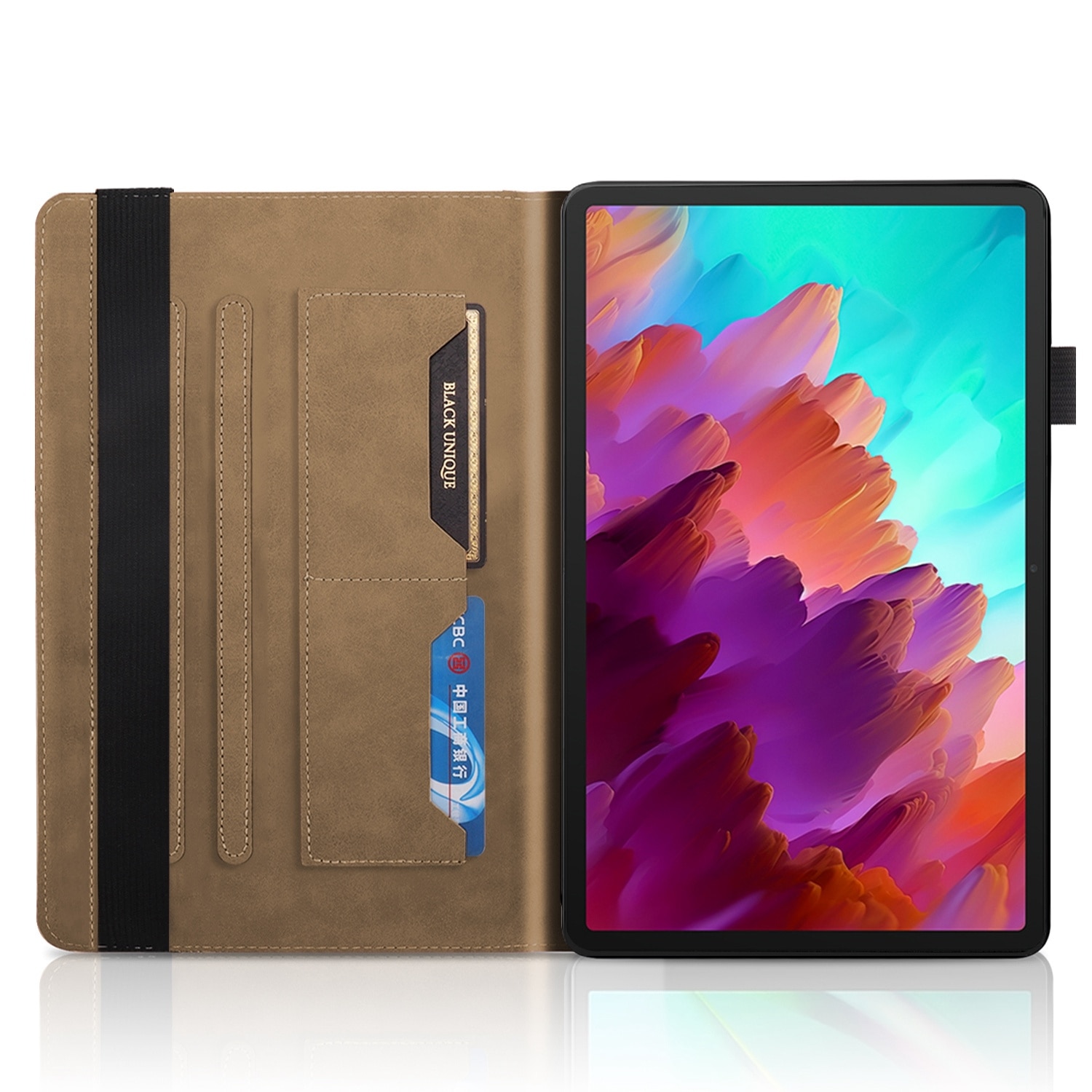 Husa tableta pentru Lenovo Tab P12 / Xiaoxin Pad Pro 12.7 2023, serie Life Tree din piele cu deschidere orizontala (maro)