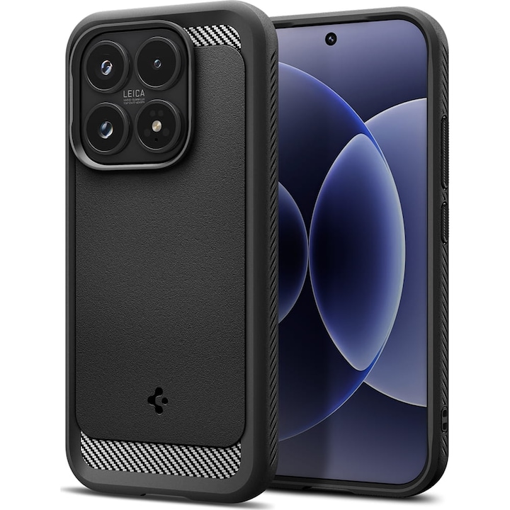 Husa telefon, Spigen, Rugged Armor pentru Xiaomi 17, Negru