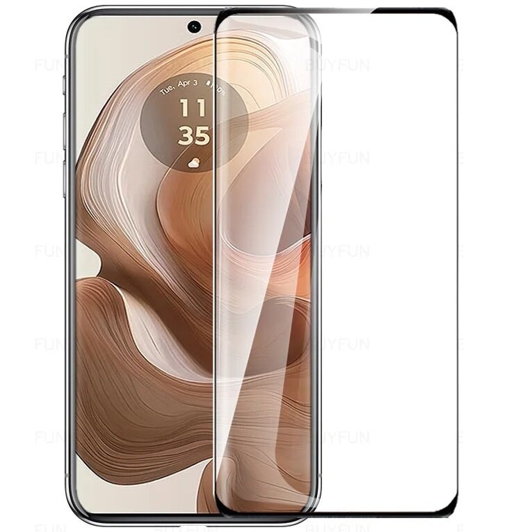 Sticla Temperata 3D pentru Motorola Edge 50 Ultra, 9H, 0,3mm, neagra, set cu 2 servetele de curatare