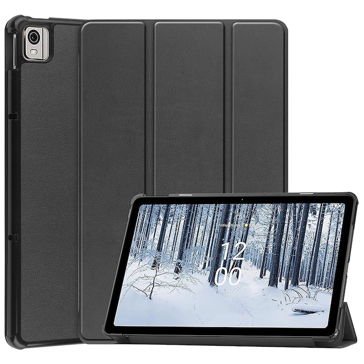 Husa tableta, Smartphosis, Pentru Nokia T21, Techsuit FoldPro, Negru