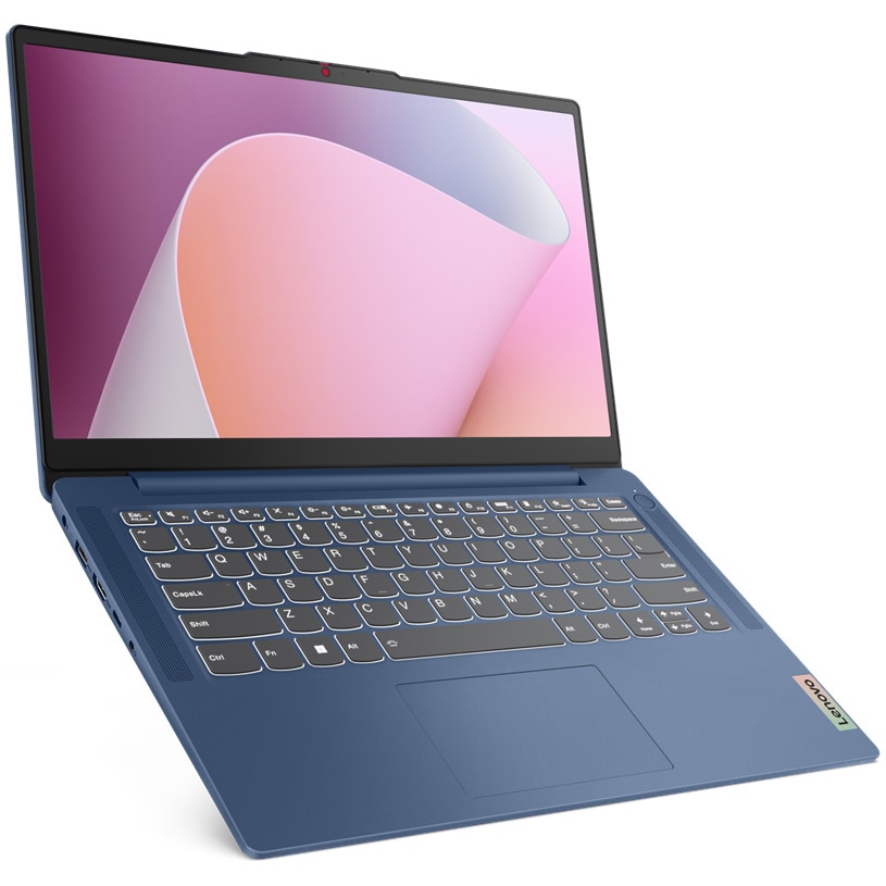Laptop Lenovo IdeaPad Slim 3 14ABR8 cu procesor AMD Ryzen™ 5 7530U pana la 4.5 GHz, 14", Full HD, IPS, 8GB, 512GB SSD, AMD Radeon™ Graphics, No OS, Abyss Blue