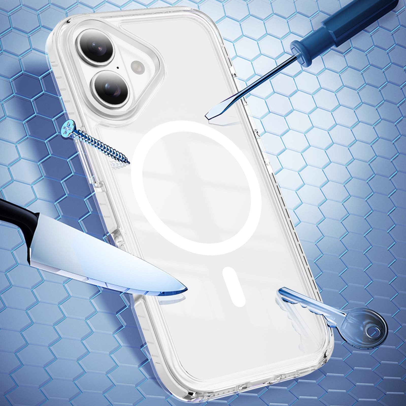 Husa pentru Apple iPhone 17 cu MagSafe, Protectie Totala Anti-Soc din TPU, LIXR-06EN®, Transparent