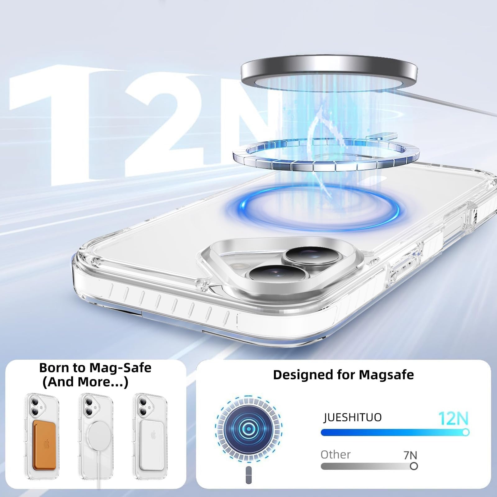 Husa pentru Apple iPhone 17 cu MagSafe, Protectie Totala Anti-Soc din TPU, LIXR-06EN®, Transparent