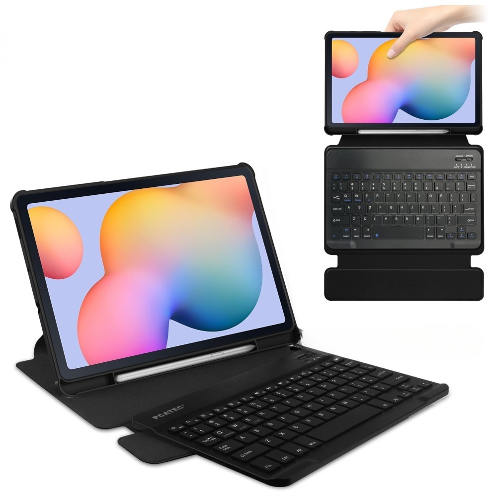 Husa tableta cu tastatura, XGSM, Rotary 360 Leather, neagra, 2 in 1, pentru Samsung Galaxy Tab S6 Lite 2024/2022/2020