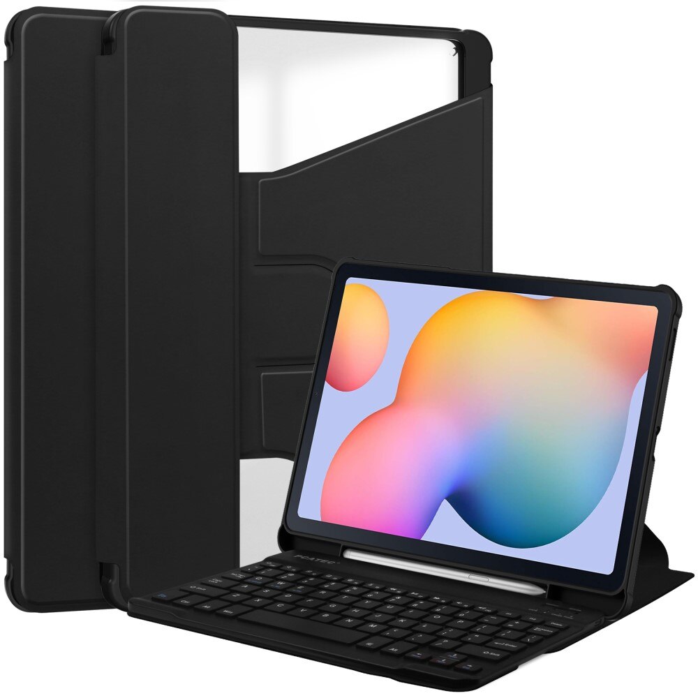 Husa tableta cu tastatura, XGSM, Rotary 360 Leather, neagra, 2 in 1, pentru Samsung Galaxy Tab S6 Lite 2024/2022/2020