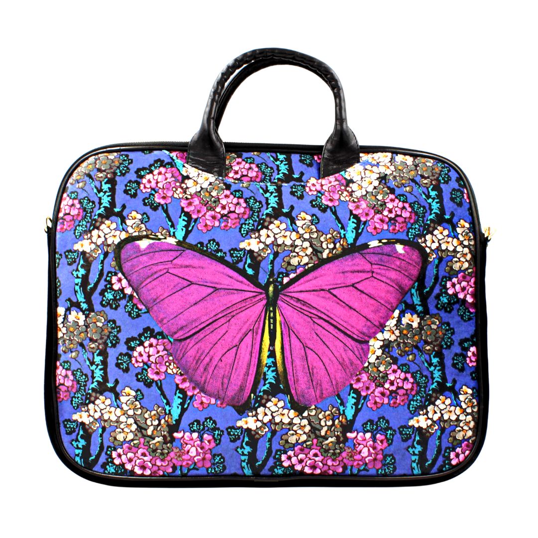 Geanta laptop din catifea BUTTERFLY 14"