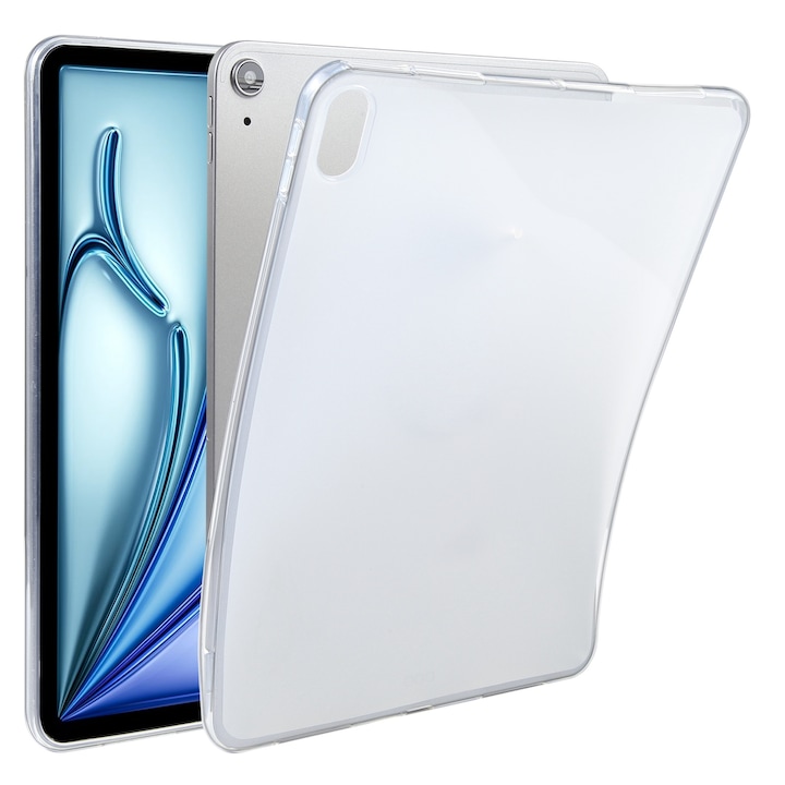 Husa tableta compatibila cu iPad Air 13, Transparent Frosted, TPU