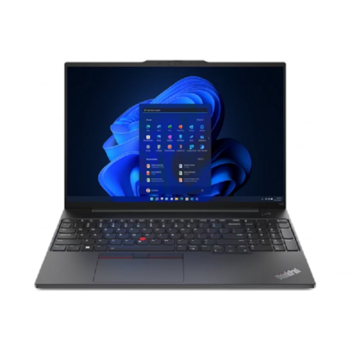 Laptop Lenovo ThinkPad E16 G1, 16" WUXGA, AMD Ryzen™ 5 7530U pana la 4.5 GHz, 24 GB RAM DDR4 3200, 1 TB SSD, AMD Radeon Graphics, Free Dos, Graphite Black DDR4