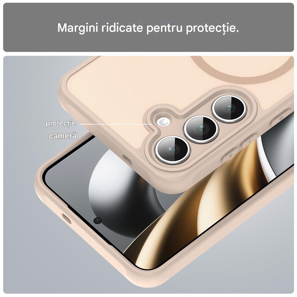 Husa pentru Samsung Galaxy S25 FE Daden® HaloFrost II, MagSafe, Antisoc, Incarcare wireless, Calitate Premium, Auriu