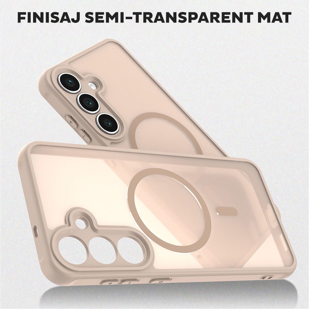 Husa pentru Samsung Galaxy S25 FE Daden® HaloFrost II, MagSafe, Antisoc, Incarcare wireless, Calitate Premium, Auriu