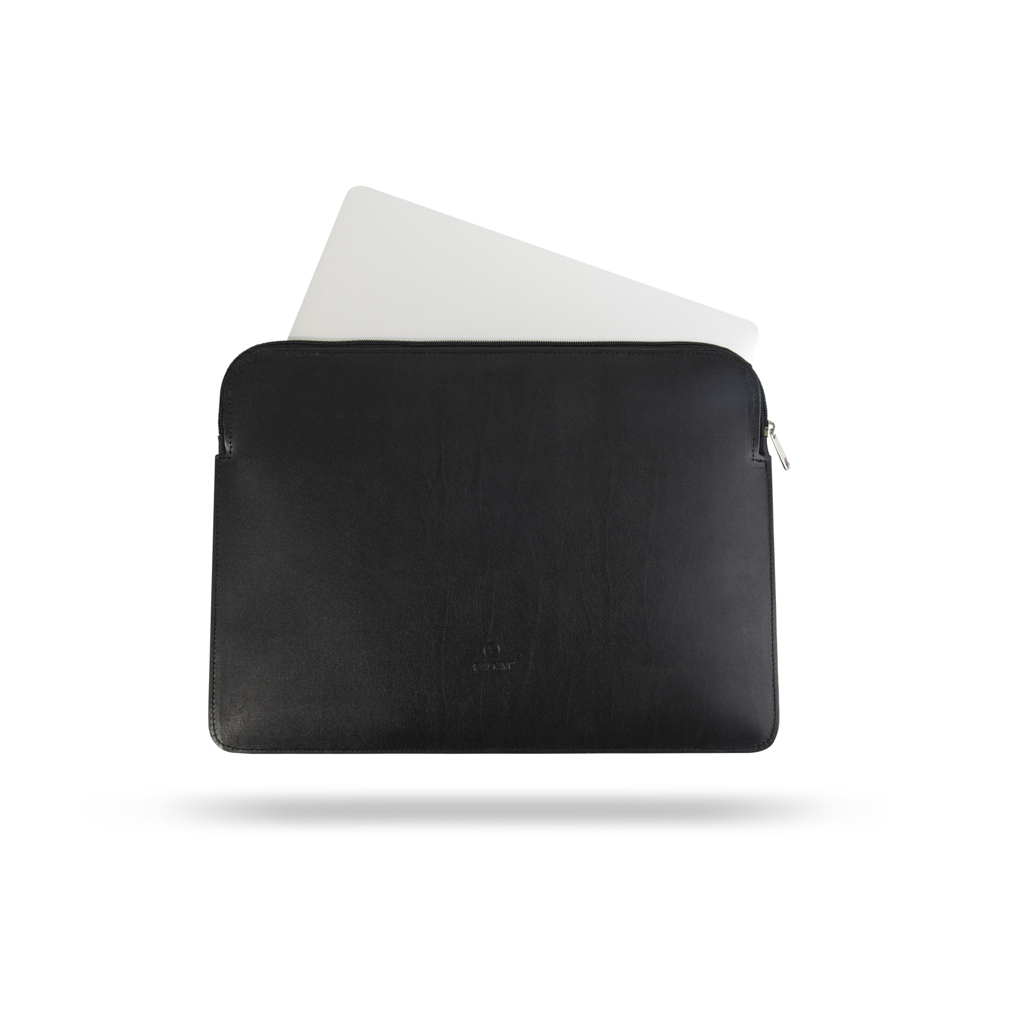 Husa de piele premium cu fermoar pentru MACBOOK AIR 15, culoare neagra