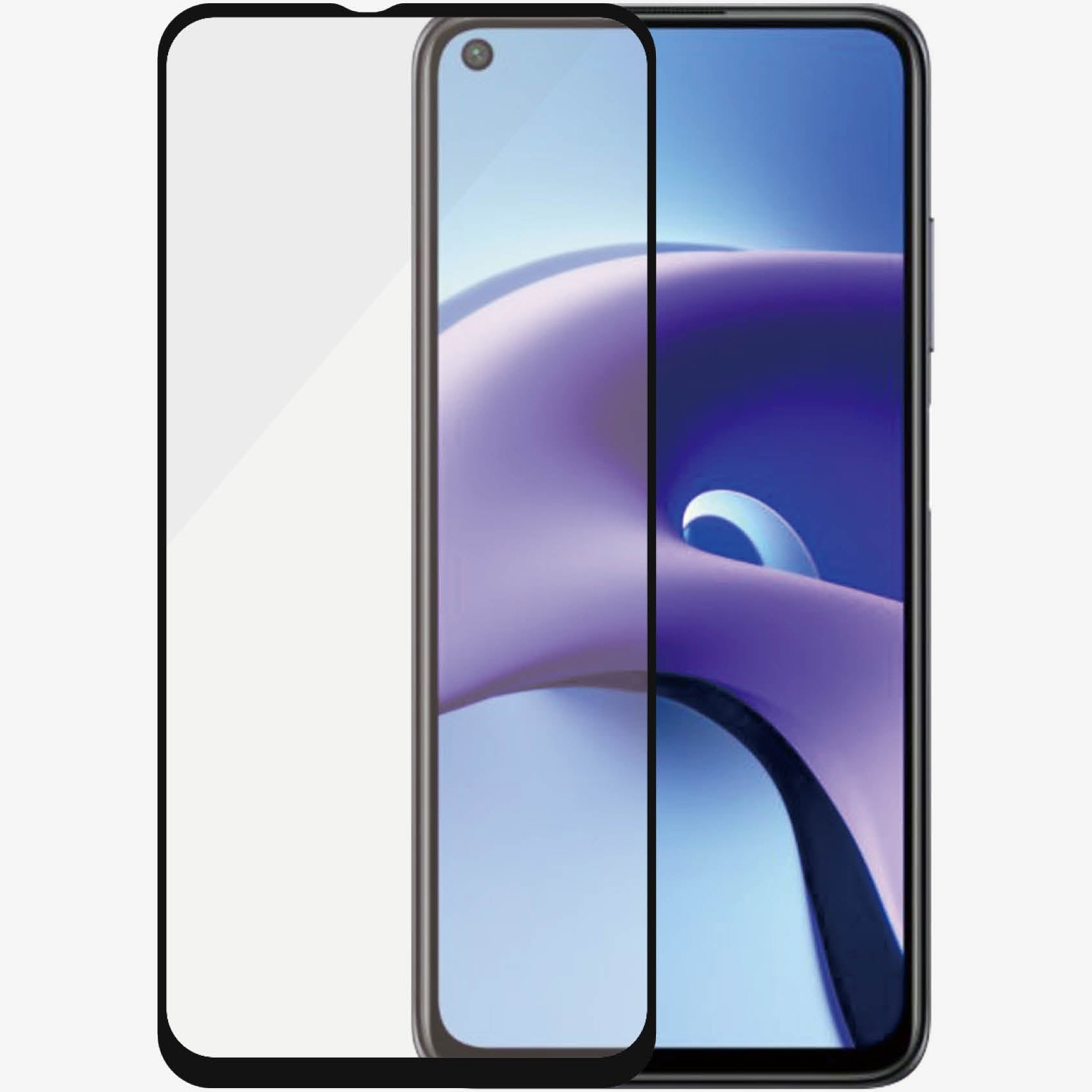Folie de protectie PanzerGlass din sticla pentru Xiaomi Redmi Note 9T, Transparenta / Rama Neagra