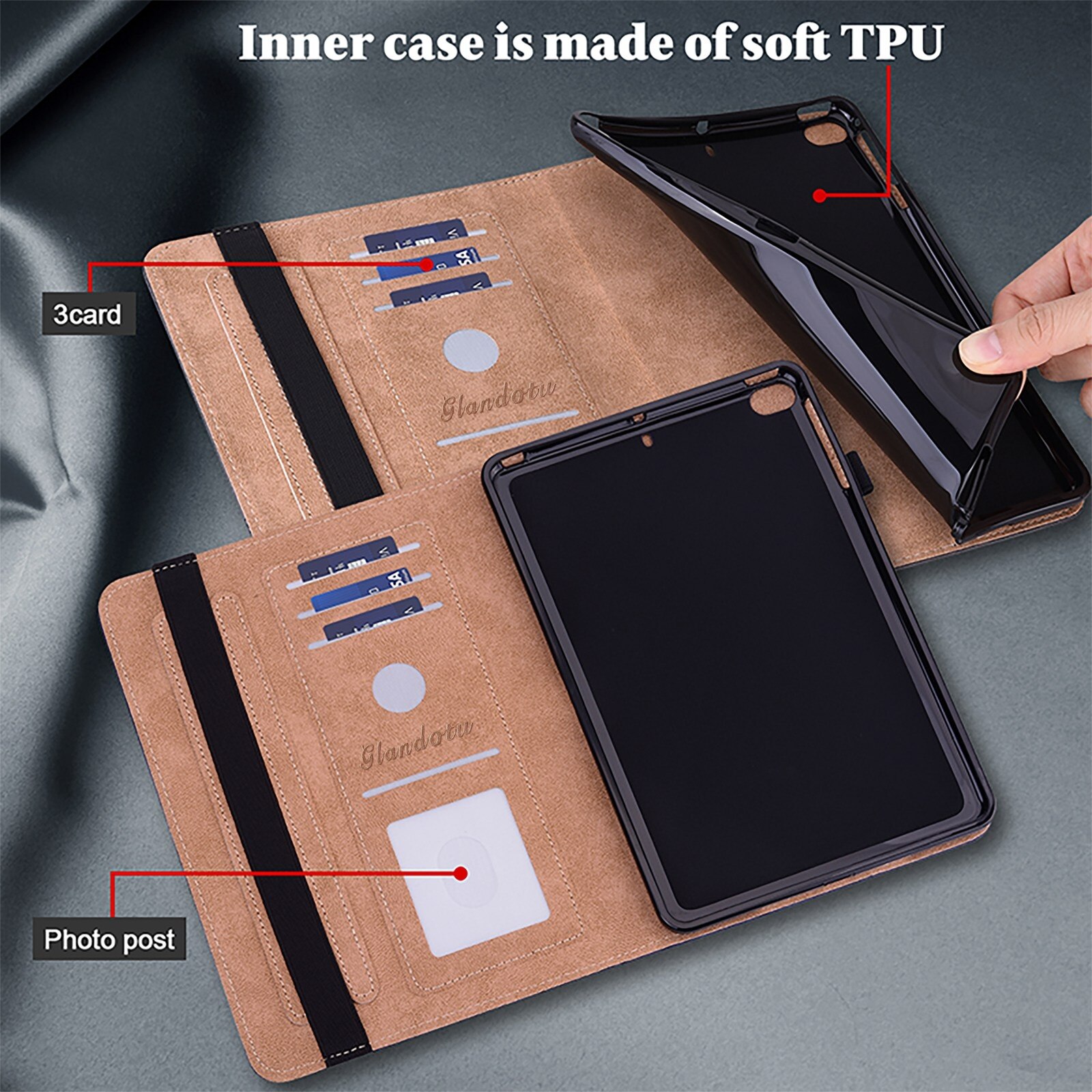 Husa tableta pentru Huawei MediaPad T5 10.1, piele texturata cu design pictat, cu suport, inchidere magnetica, protectie anti-zgarieturi, compatibila cu tabletele 10.1 inch, Pruna Bossom
