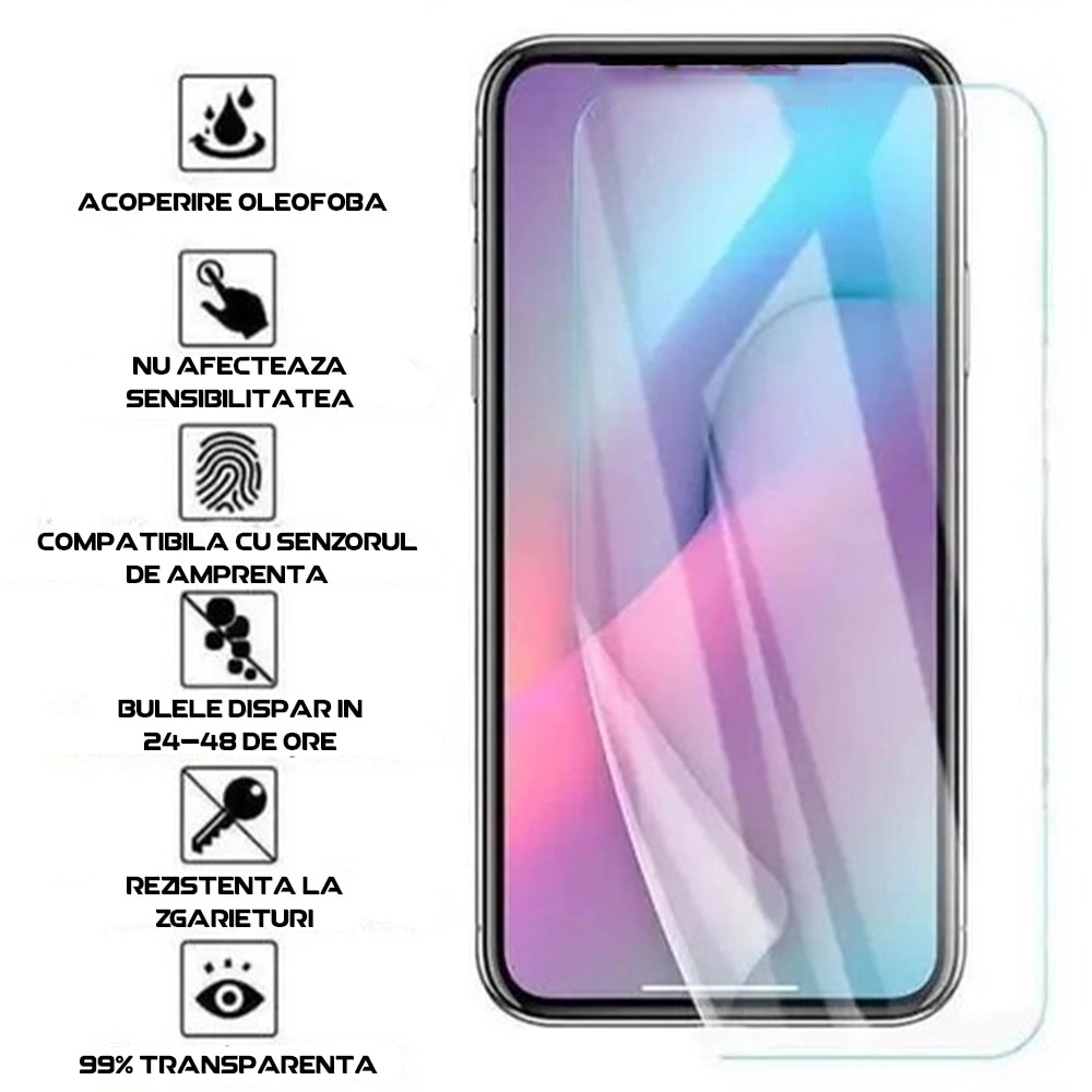 Folie Comando Shield compatibila cu Asus ROG Phone 9 Pro, Hidrogel in 3 straturi, Anti-Ingalbenire, Anti-UV, Regenerabila, Anti-Soc, Instalare usoara, CaseFit