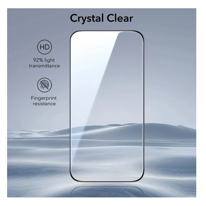 Pachet 3 x Folie Sticla Securizata UltraFit Compatibila Cu iPhone 17 Pro Max, Aplicator Inclus, Montaj Usor, Transparenta