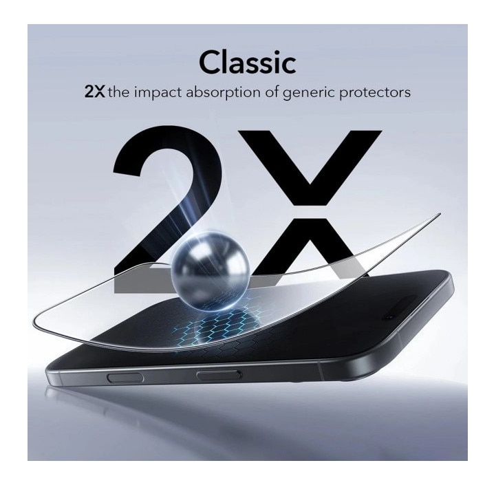 Pachet 3 x Folie Sticla Securizata UltraFit Compatibila Cu iPhone 17 Pro Max, Aplicator Inclus, Montaj Usor, Transparenta