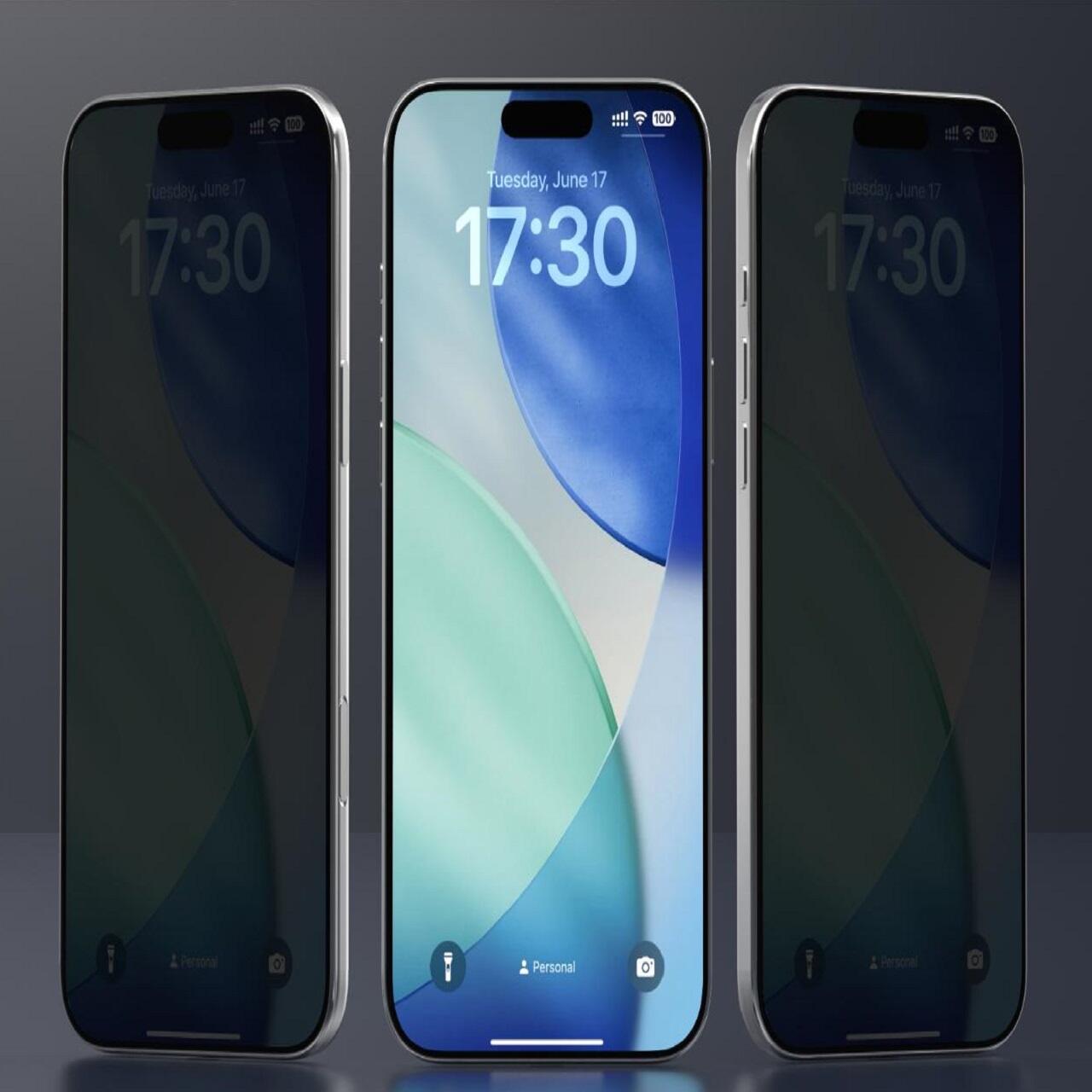 Folie Sticla Privacy premium cu aplicator inclus Devia Van Series, Full Screen, compatibila cu iPhone 17 Pro