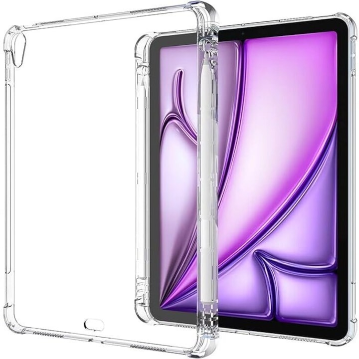 Husa tableta XGSM pentru Apple iPad Air 13" 6 gen. 2024, Silikon, transparent, TPU
