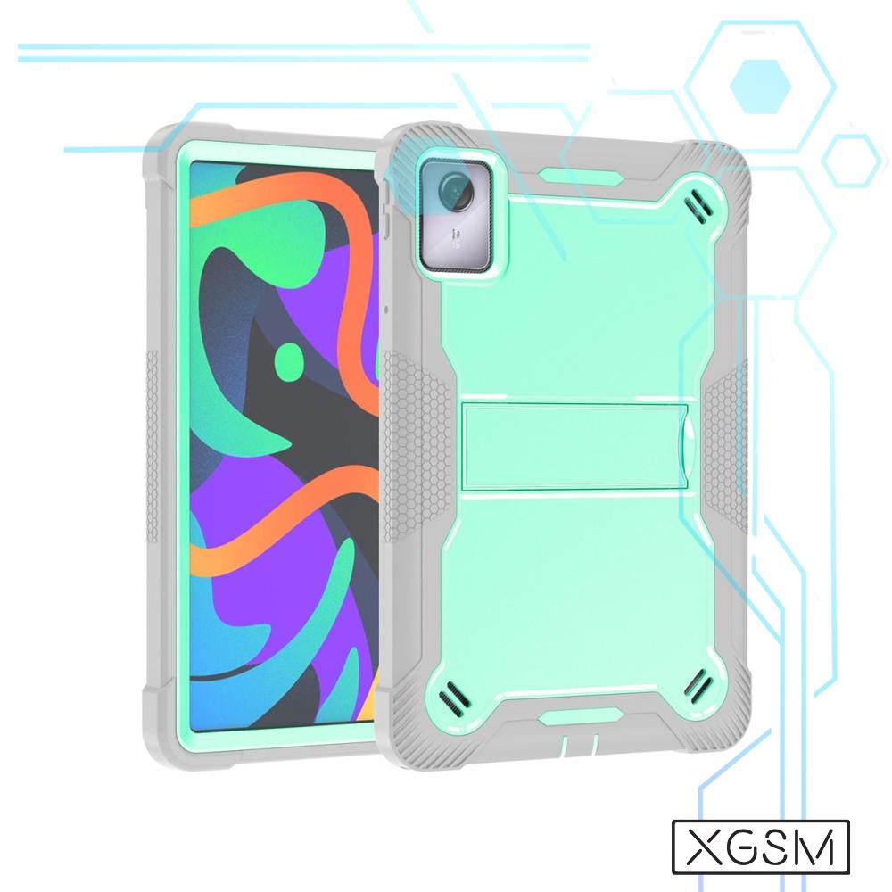 Husa de protectie pentru Lenovo Tab M11, Policarbonat, Verde/Gri