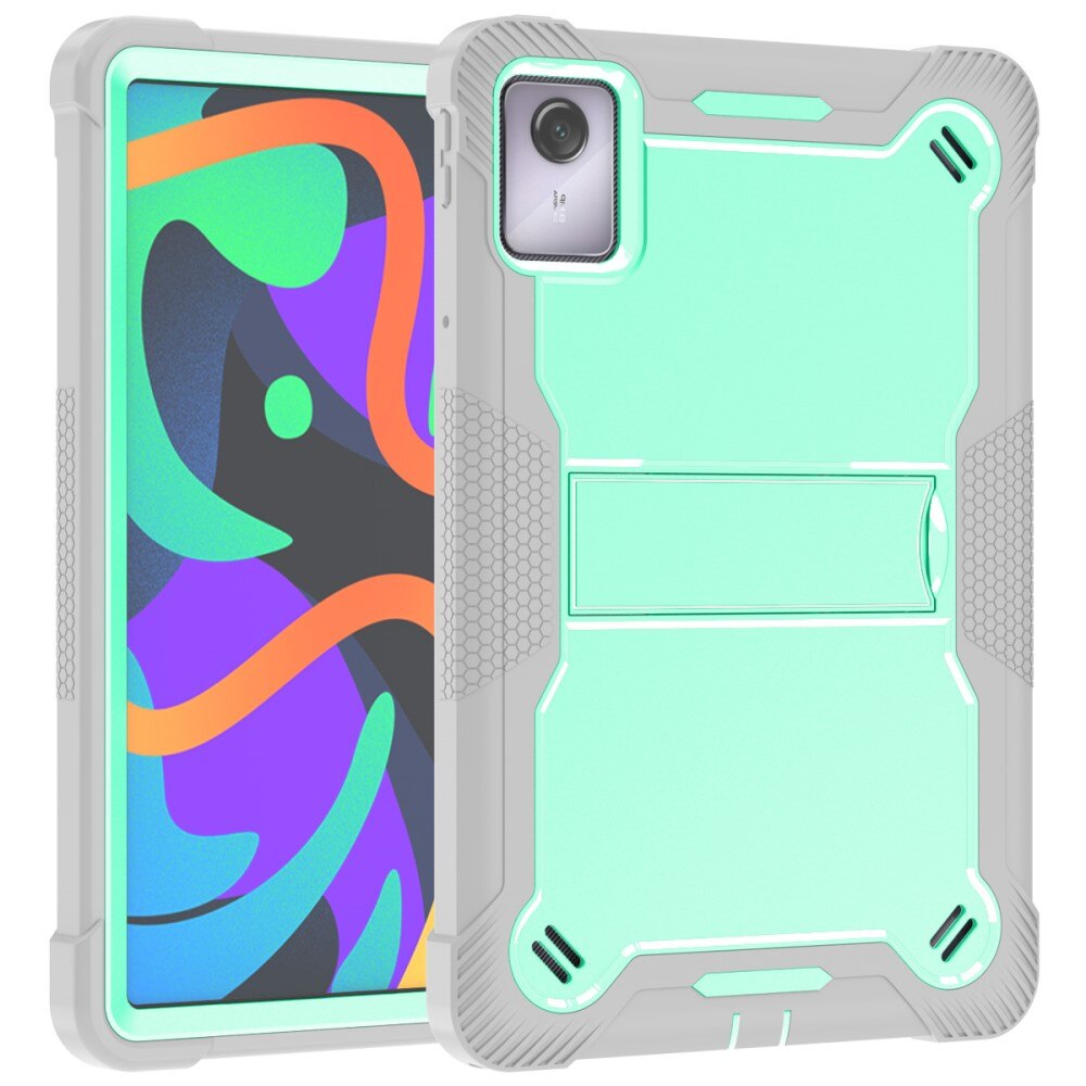 Husa de protectie pentru Lenovo Tab M11, Policarbonat, Verde/Gri