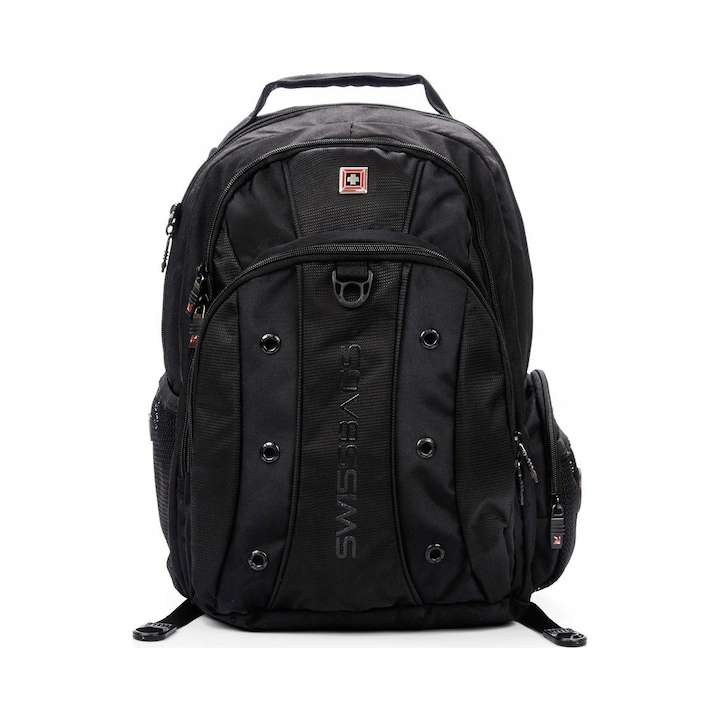 Plecak laptop 15,6" SwissBags Davos 30L, negru, 1 compartiment laptop, 2 compartimente pentru accesorii