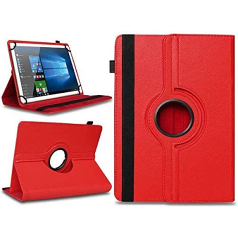 Husa Rotativa Tableta pentru Lenovo Yoga Tab 11 (YT-J706X), Stand Portret si Landscape, Inchidere Sigura, Prindere Elastica, Smart Design, Universala 11, Rosu