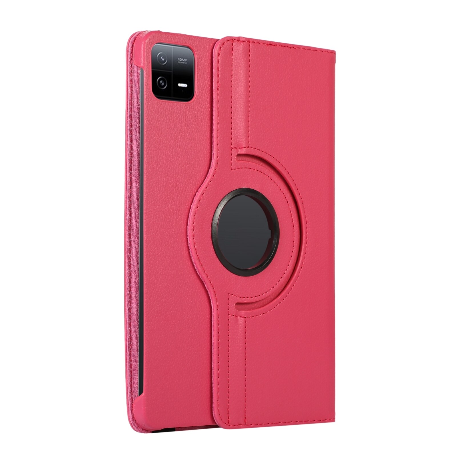 Husa tableta pentru Xiaomi Pad 7 Pro / Pad 7, piele texturata de licurici, rotire 360 de grade, rosu roz