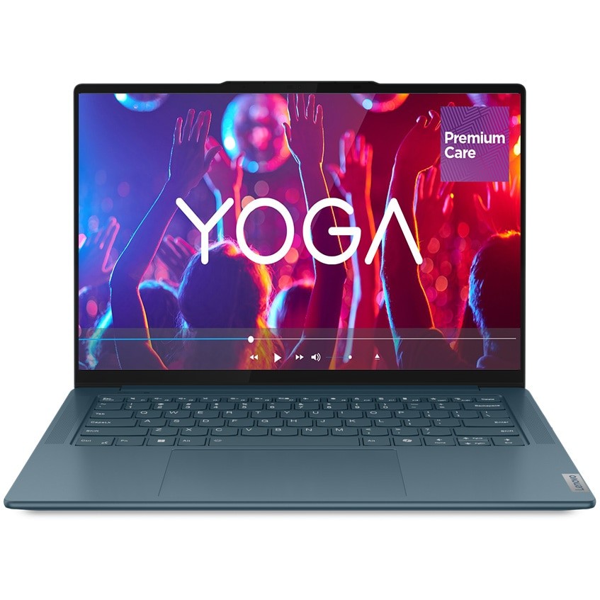 Laptop Lenovo Yoga Pro 7 14AHP9 cu procesor AMD Ryzen™ 7 8845HS pana la 5.1GHz, 14.5", 3K, IPS, 120Hz, 16GB LPDDR5x, 1TB SSD, AMD Radeon™ 780M Graphics, No OS, Tidal Teal, 3y on-site, Premium Care