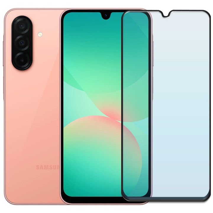 Folie din sticla securizata pentru Samsung Galaxy A26 5G, HAMSTERBOX Glass Shield, Protectie completa ecran, Full face, Aplicare rapida, Case Friendly, Transparenta