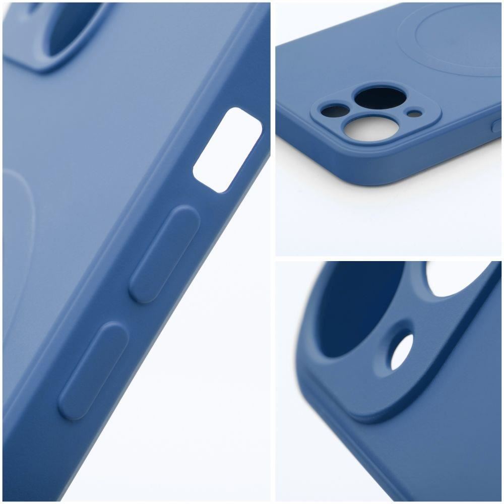 Husa Compatibila cu Apple iPhone 12 iberry Silicone MSafe Albastru