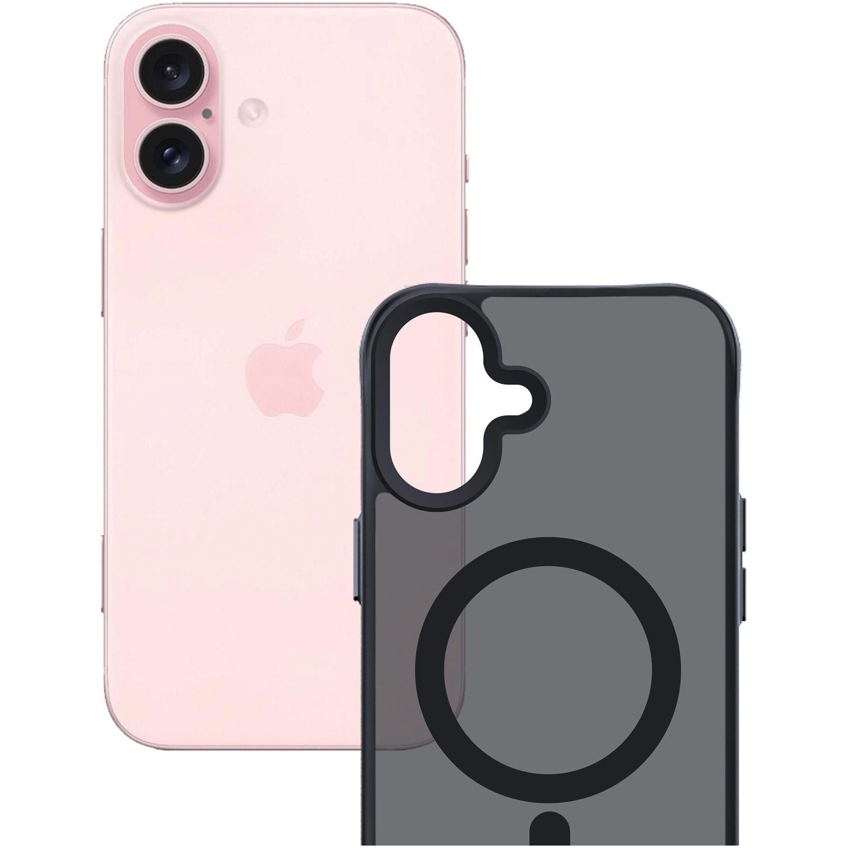 Husa de protectie 3mk Smoke MagCase pentru iPhone 16, Semi-Transparent