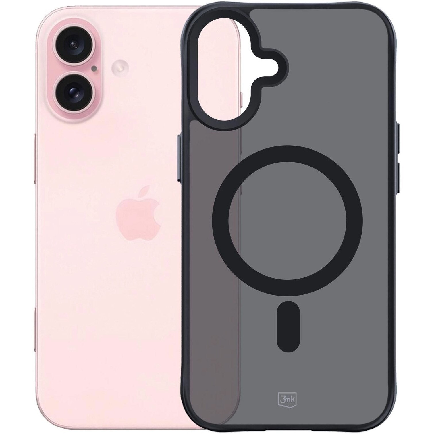 Husa de protectie 3mk Smoke MagCase pentru iPhone 16, Semi-Transparent