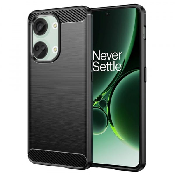 Husa pentru OnePlus Nord 3 - Techsuit Carbon Silicone - Black