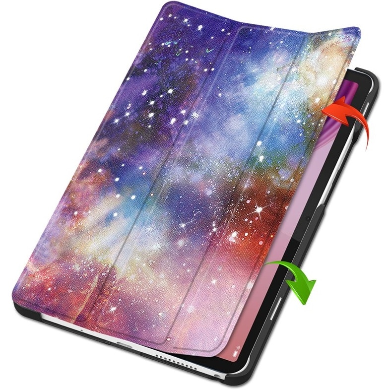 Etui pentru tableta Lenovo Tab One, Smartcase, design elegant, material PU + PC, functie de suport, auto-activare/dezactivare