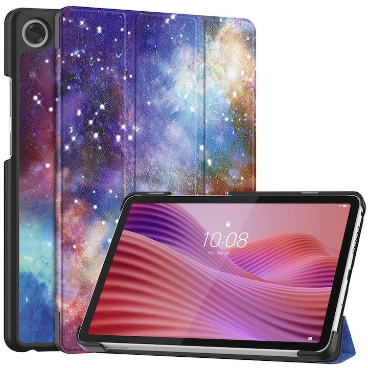 Etui pentru tableta Lenovo Tab One, Smartcase, design elegant, material PU + PC, functie de suport, auto-activare/dezactivare