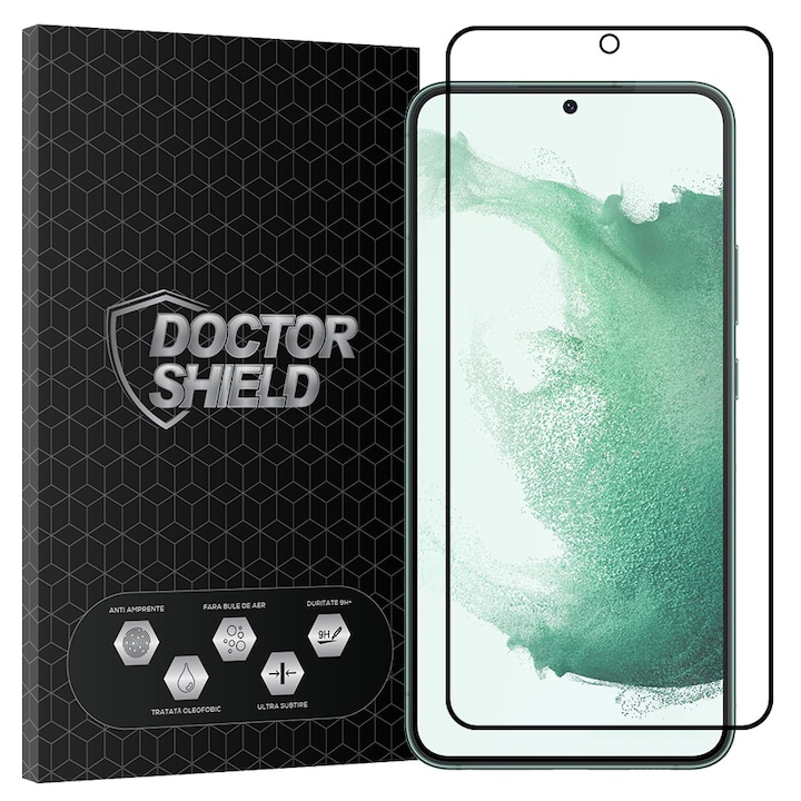 Folie Sticla Dr.Shield, Compatibil Samsung Galaxy S22 Plus, Full Glue, Protectie Profesionala 2.5D