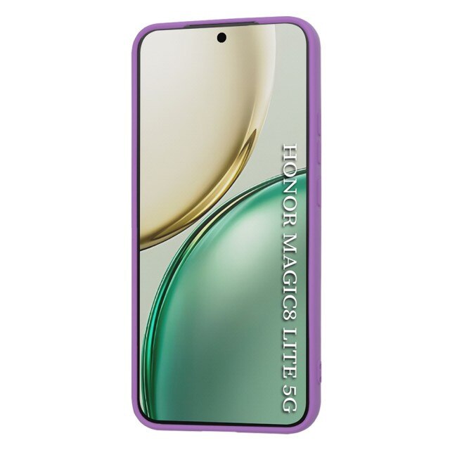 Husa Upzz® No Logo Compatibila Cu Honor Magic 8 Lite, Protectie La Camere, Alcantara La Interior, Purple