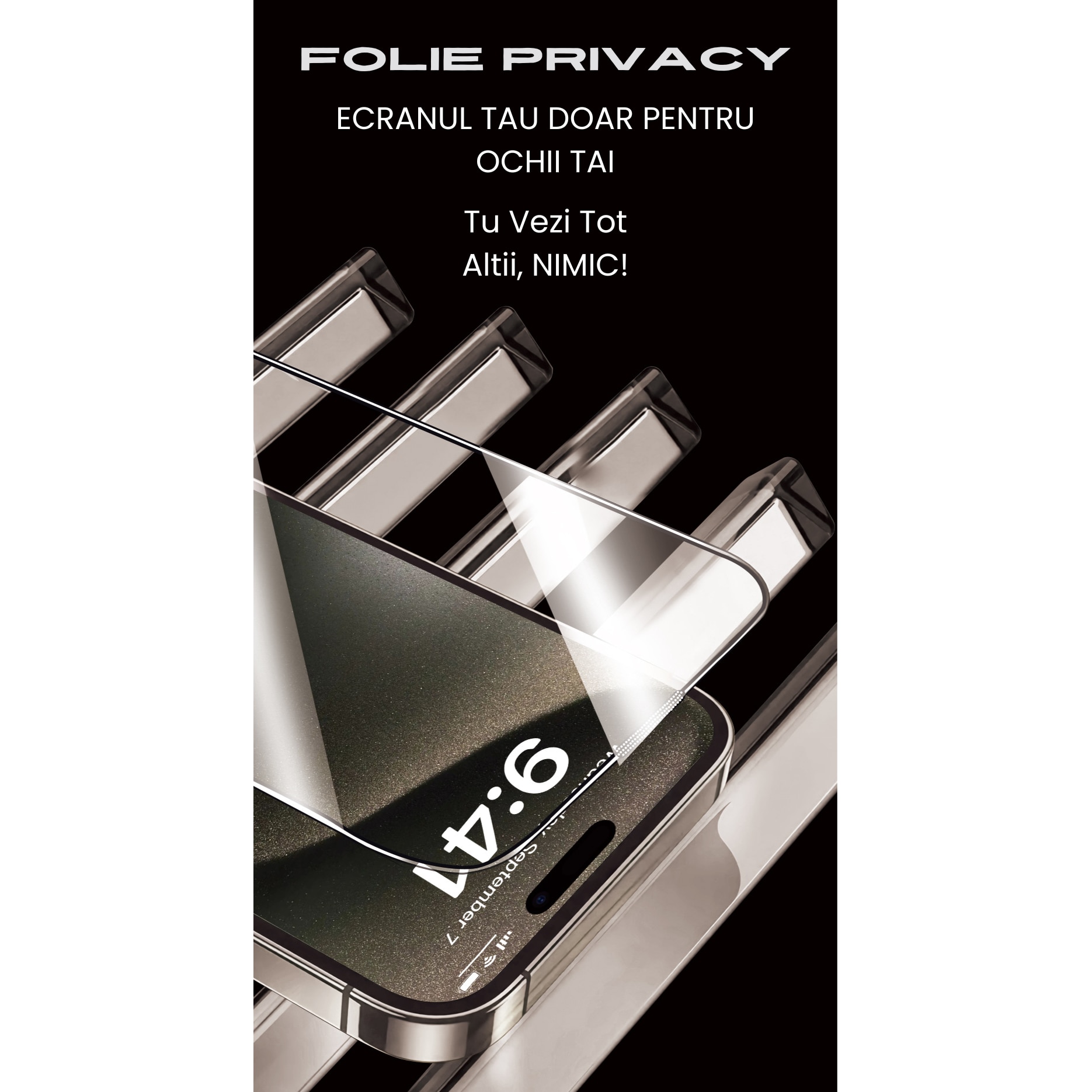 Set 2 Folii Pentru iPhone 15 Transparent Fara Margini Negre, Sticla Securizata, Ez Fit instalare usoara cu EASYAPP pentru indepartarea prafului, SLSpeed, Anti-zgarieturi, Anti-amprenta, anti-explozie, Anti-soc