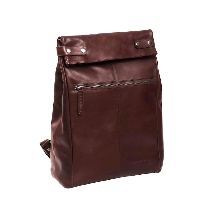 Rucsac The Chesterfield Brand, Graz piele maro inchis, cu compartiment pentru laptop de 15 inch