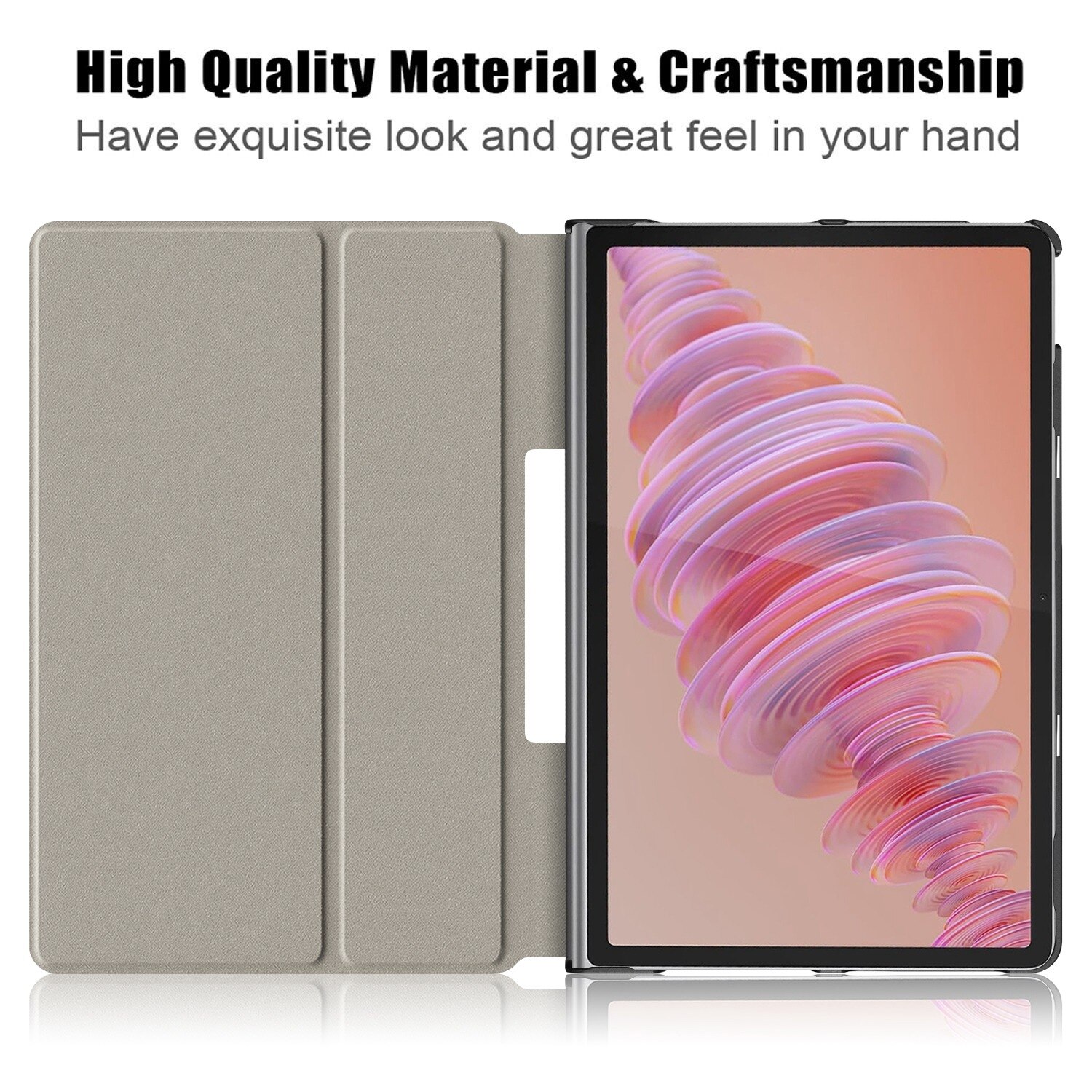 Husa tableta pentru Lenovo Tab Plus 11.5 TB351FU, piele inteligenta, tip design 3 pliuri cu desen colorat, inchidere magnetica, functionalitate inteligenta, compatibila cu Milky Way