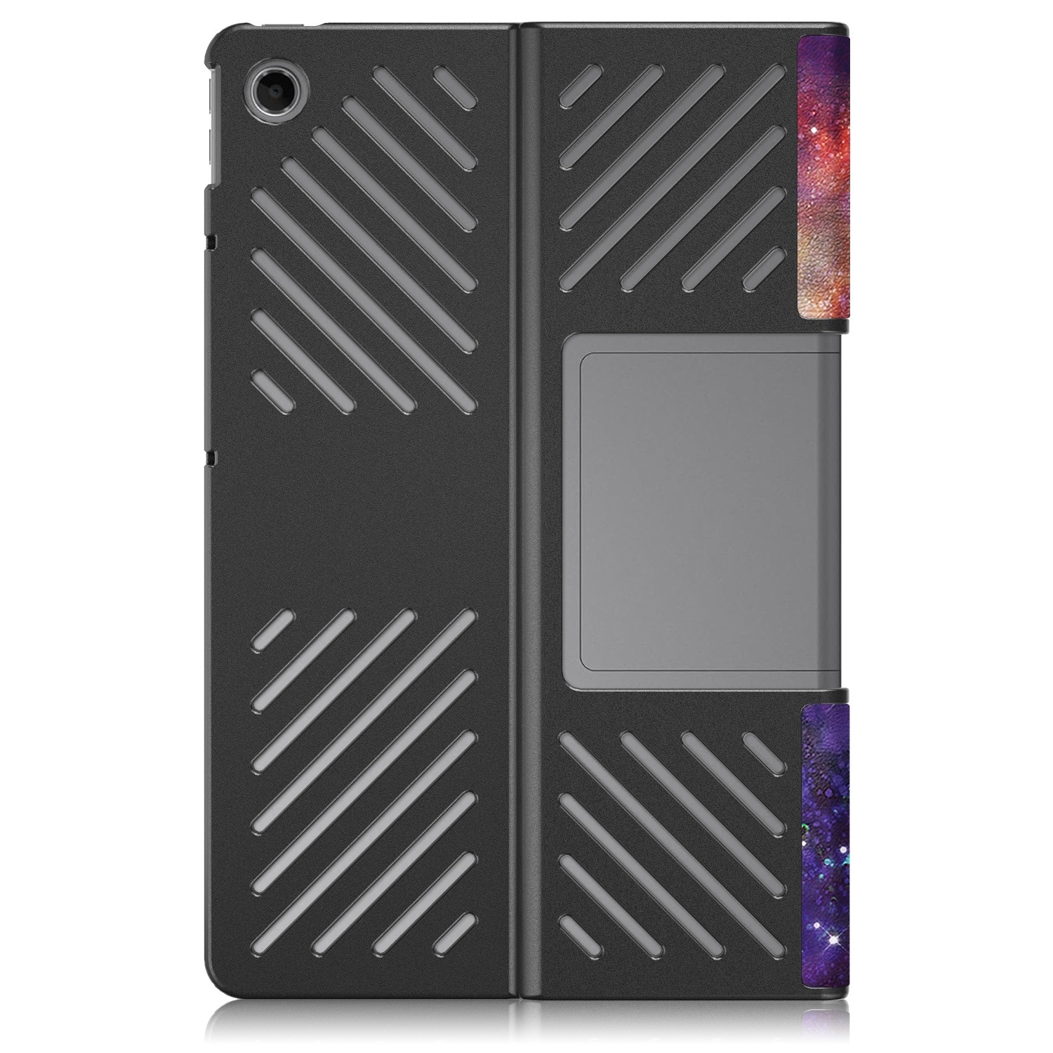 Husa tableta pentru Lenovo Tab Plus 11.5 TB351FU, piele inteligenta, tip design 3 pliuri cu desen colorat, inchidere magnetica, functionalitate inteligenta, compatibila cu Milky Way
