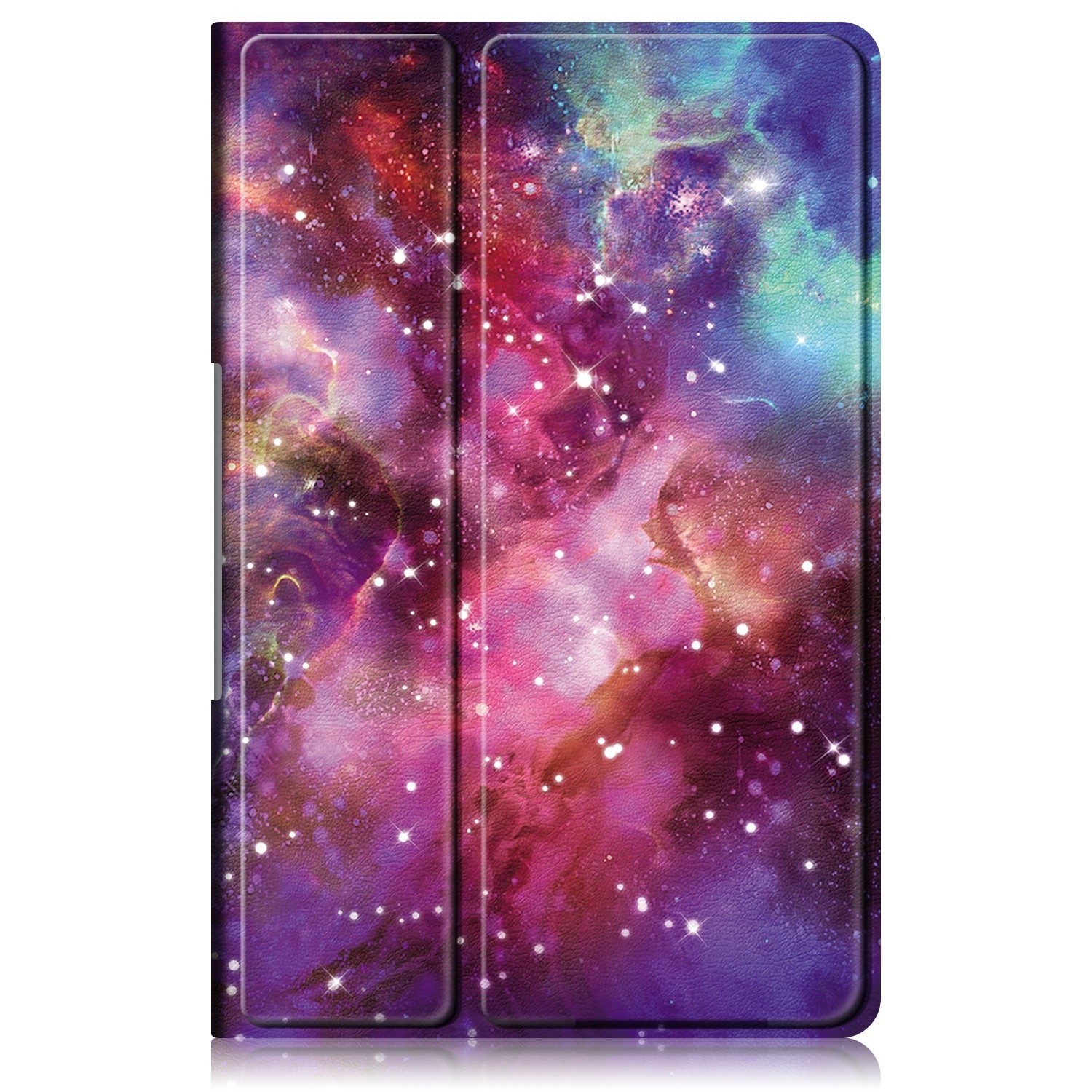 Husa tableta pentru Lenovo Tab Plus 11.5 TB351FU, piele inteligenta, tip design 3 pliuri cu desen colorat, inchidere magnetica, functionalitate inteligenta, compatibila cu Milky Way