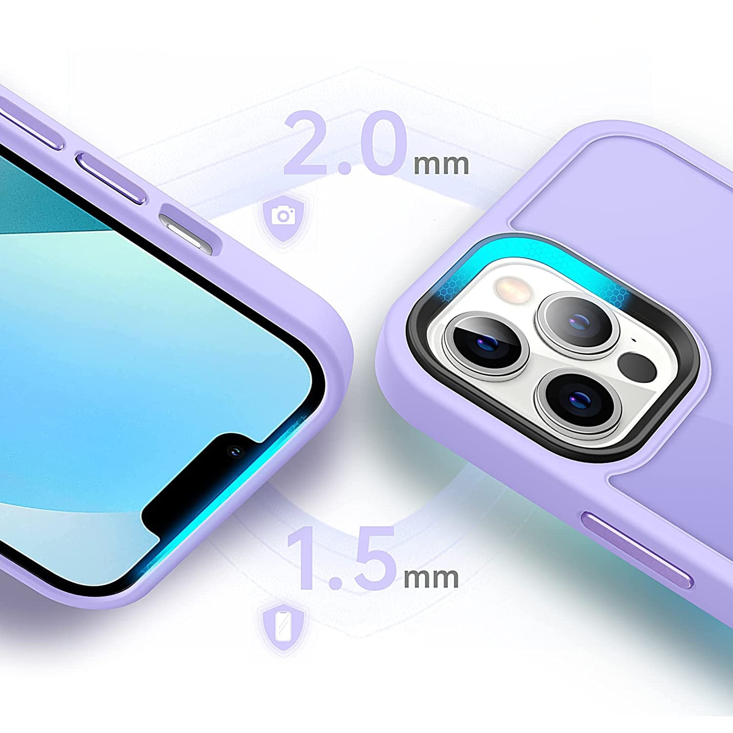 Husa pentru IPhone 13 PRO, MobileSmart MagSafe, Hybrid ultra slim, carcasa spate Antisoc, hardcase, Purple