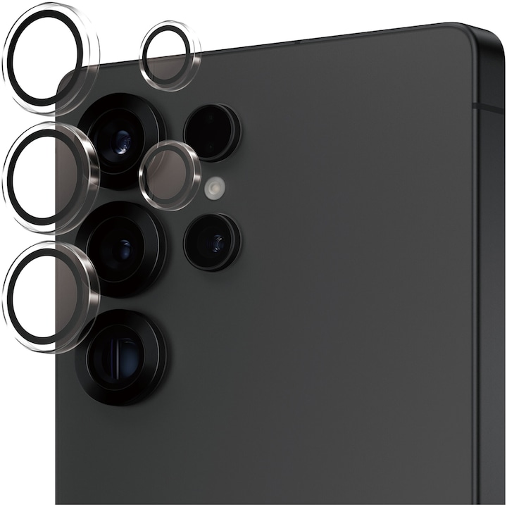 Folie de protectie sticla camera PanzerGlass Hoops pentru Samsung Galaxy S25 Ultra, Transparent