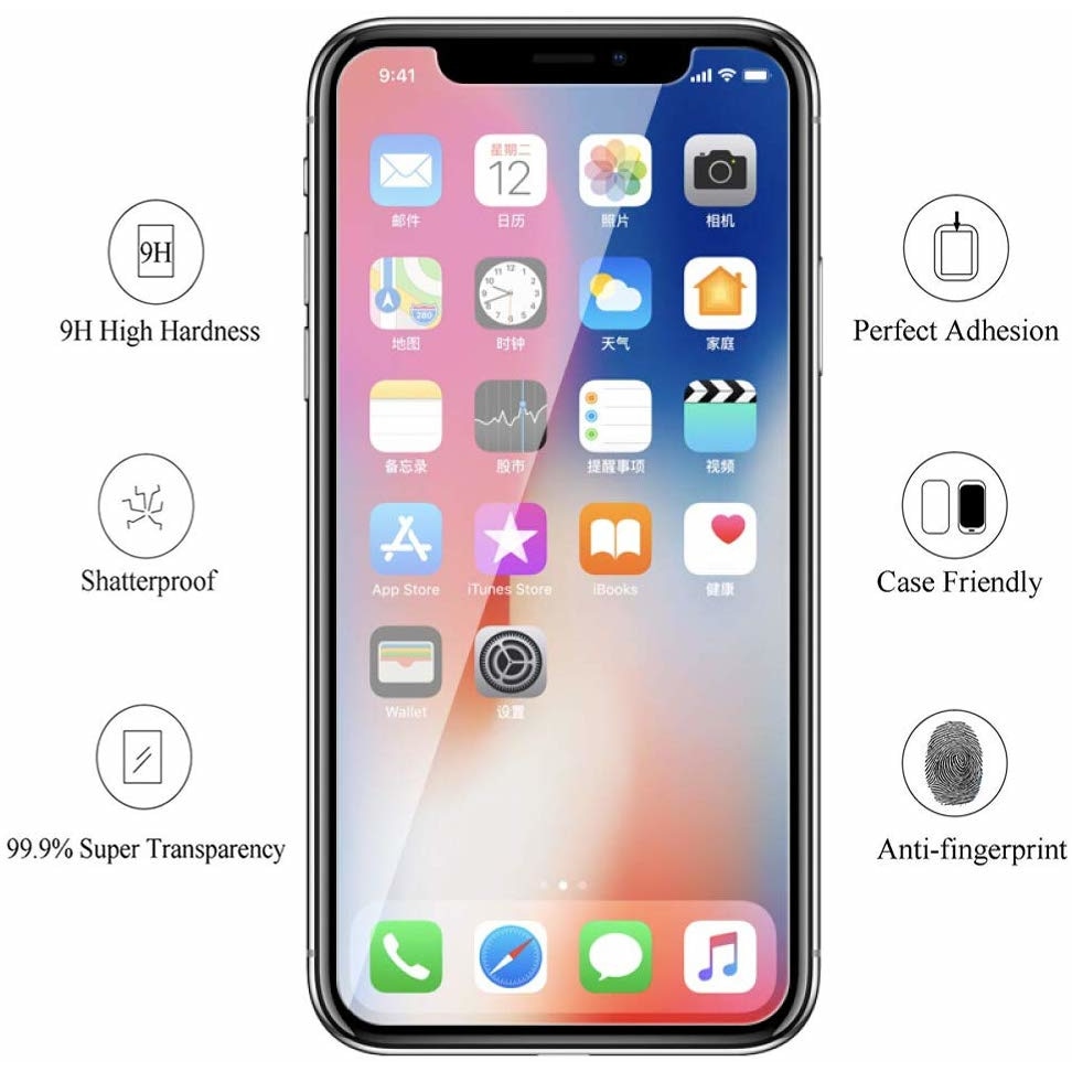 Folie de sticla, case friendly GloMax, pentru Apple iPhone XS MAX, Transparent