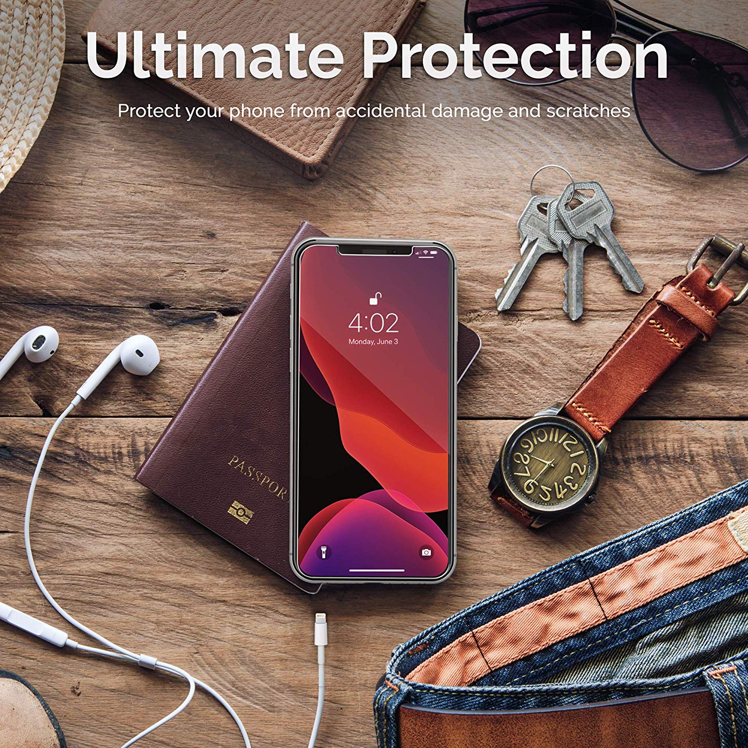 Folie de sticla, case friendly GloMax, pentru Apple iPhone XS MAX, Transparent