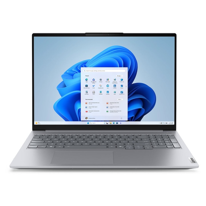 Laptop ThinkBook 16 G8, 16" WUXGA, Intel® Core™ 5 210H pana la 4.8 GHz, 16 GB RAM DDR5, 512 GB SSD, Intel Graphics, Free Dos, Grey 512 GB