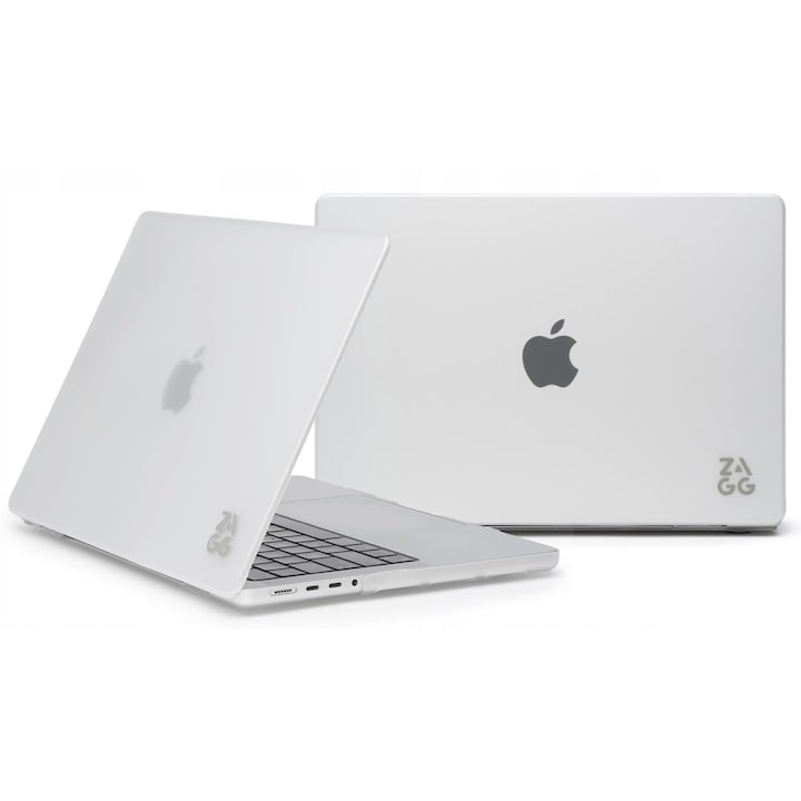 Husa de protectie Zagg pentru MacBook Pro 16", rezistenta la zgarieturi, argintie