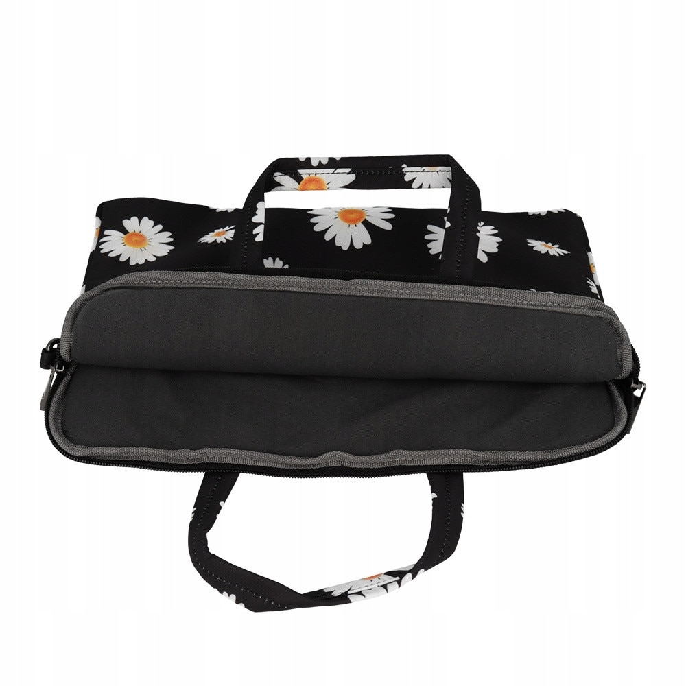 Geanta laptop Wonder, 13-14 inch, neagra, dimensiuni 34x23cm, super usoara, cu curea reglabila