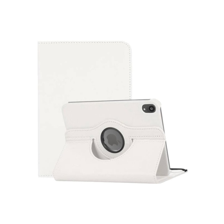 Husa tabletă compatibilă cu iPad mini 7 2024 - husă tabletă flip din piele ecologică albă